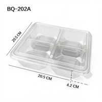Nouvelle conception professionnelle, boîte à gâteau anti-buée personnalisée, boîte à pâtisserie pour boulangerie, conteneur en plastique PET rectangulaire épais avec couvercle