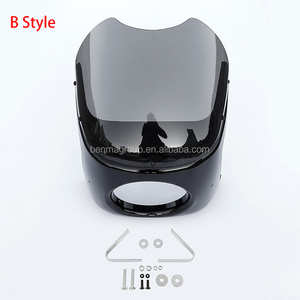 Venta caliente motocicleta Retro <span class=keywords><strong>Cafe</strong></span> <span class=keywords><strong>Racer</strong></span> 7 "Faro <span class=keywords><strong>carenado</strong></span> con parabrisas - Product Image 2