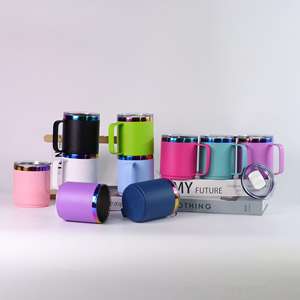 14oz Tumbler çift duvar vakum yalıtımlı 12oz gökkuşağı kaplama paslanmaz çelik bardak ile kayar kapak lazer gravür logosu için - Product Image 5