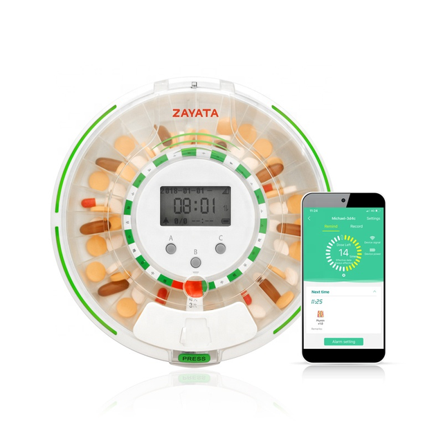 ZOOMCARE M128 7 Day & 4 Times Pill Organizer IOT Connection Alarm Reminder Electronic Medication Dispenser