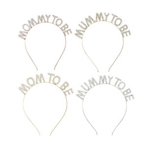 Decorazione Baby Shower mamma per essere cerchietto corona di Tiara oro <span class=keywords><strong>rosa</strong></span> mamma per essere Baby Shower favorisce regali decorazioni per feste - Product Image 1