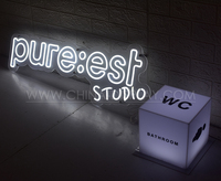 Letrero Luminoso LED Personalizado de Acrílico para Decoración de Paredes de Bares, Barberías y Restaurantes, Letrero de Neón Personalizado con Logotipo Comercial