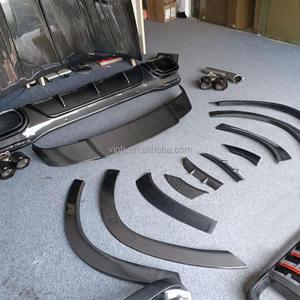 Pour GLE53 63SUV mise à niveau de 2019 à 2023 BS <span class=keywords><strong>Style</strong></span> Kit d'installation de becquet de corps large en Fiber de carbone - Product Image 4