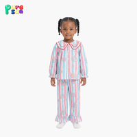 Pyjama d'été confortable pour enfants Puresun, style tendance, en viscose de bambou, 100% coton biologique, chemise de nuit boutonnée pour fille, imprimé personnalisé