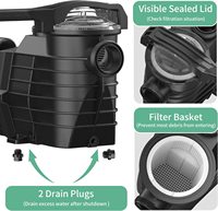 Pompe à eau pour piscine enterrée et spa JADE 2HP AC 220V à double vitesse, haute pression, économie d'énergie
