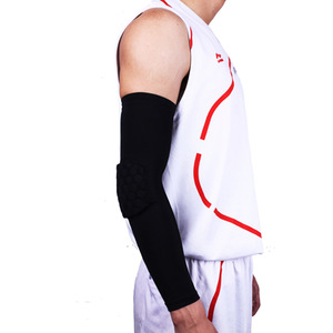 Protector de Codo Extendido para Baloncesto, Diseño de Panal de Abeja Anticolisión, Soporte Deportivo para Brazo, Tallas M, L, XL, Color Negro - Product Image 1