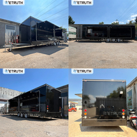 Wetruth Square Remorque de boutique mobile avec affichage latéral ouvert, éclairage LED pour showroom et conception de vente au détail remorquable
