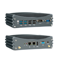 Mini PC Industrial en Oferta, Intel de 4.ª a 12.ª Generación, Windows 10/11, Computadora de Escritorio Industrial sin Ventilador, 2*LAN, DDR4, M.2 NVMe, para Sistemas Inteligentes