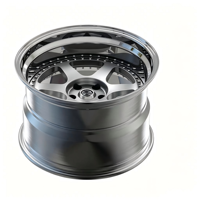 Jantes JDM Tuning en aluminium 6061-T6 forgées en 3 parties WORK S1, gris foncé, lèvre polie, 18-24 pouces, ET personnalisé, jantes à déport profond, compatibles Lexus