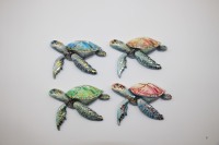 Souvenir de voyage Fengyi, objets décoratifs personnalisés en forme de tortue de mer dorée de luxe, artisanat en résine, ornements faits à la main, design océanique