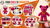 Boneka Beruang Teddy Pink Custom, Mainan Plush Isi Kapas PP, Bordir, Kain Bertekstur Pereda Stres, Boneka Hewan dengan Syal, Grosir, Hadiah Anak