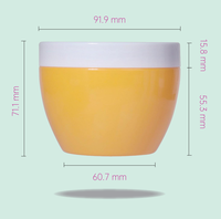Pot en plastique cylindrique de qualité cosmétique avec couvercle à vis pour crème pour les yeux et soins de la peau