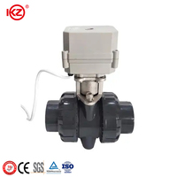 Katup Bola Aktuator Listrik Mini DC9~24V AC110~230V 1/2 inci 3/4 inci 1 inci Kontrol 2 Arah Suhu Tinggi UPVC PVC untuk Air OEM
