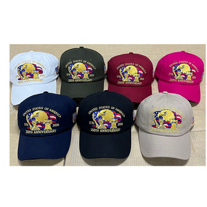 Venta al por Mayor de Gorras con Bordado de la <span class=keywords><strong>Bandera</strong></span> de EE. UU. para el 250 Aniversario de la Independencia de EE. UU., Unisex, Ajustables, Disponibles en Stock - Product Image 2
