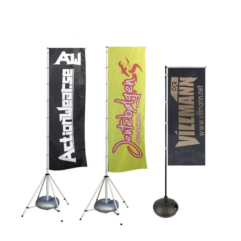 Individueller Druck Rechteck vertikale Werbung Ausstellung Veranstaltung Banner Feder Flagge Stange Set Flagge für Outdoor-Werbung