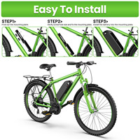 Batterie de vélo électrique en stock dans l'entrepôt européen, batterie de vélo électrique 4 broches, 36V 20Ah 25A BMS, batterie lithium-ion pour vélo électrique