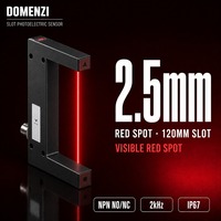 DOMENZI GL120R-N-V3 Capteur à fente à lumière rouge, faisceau visible, largeur de fente 120 mm, NPN, détection tout autour, 2 kHz, pour usage général