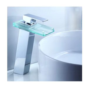 Hiện Đại <span class=keywords><strong>Led</strong></span> Thác Thủy Tinh Lưu Vực Tap Nước Nóng Và Lạnh Vòi Nước Thông Minh Màu Sáng Thay Đổi Lưu Vực Rửa Phòng Tắm Vòi Nước - Product Image 1