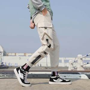 New Fashion Europe Men Solid Color Overalls Multi-pocket Street <strong>Pants</strong> Outdoor Sports Casual Trousers Long Ninth <strong>Harem</strong> <strong>Pants</strong> - Product Image 3