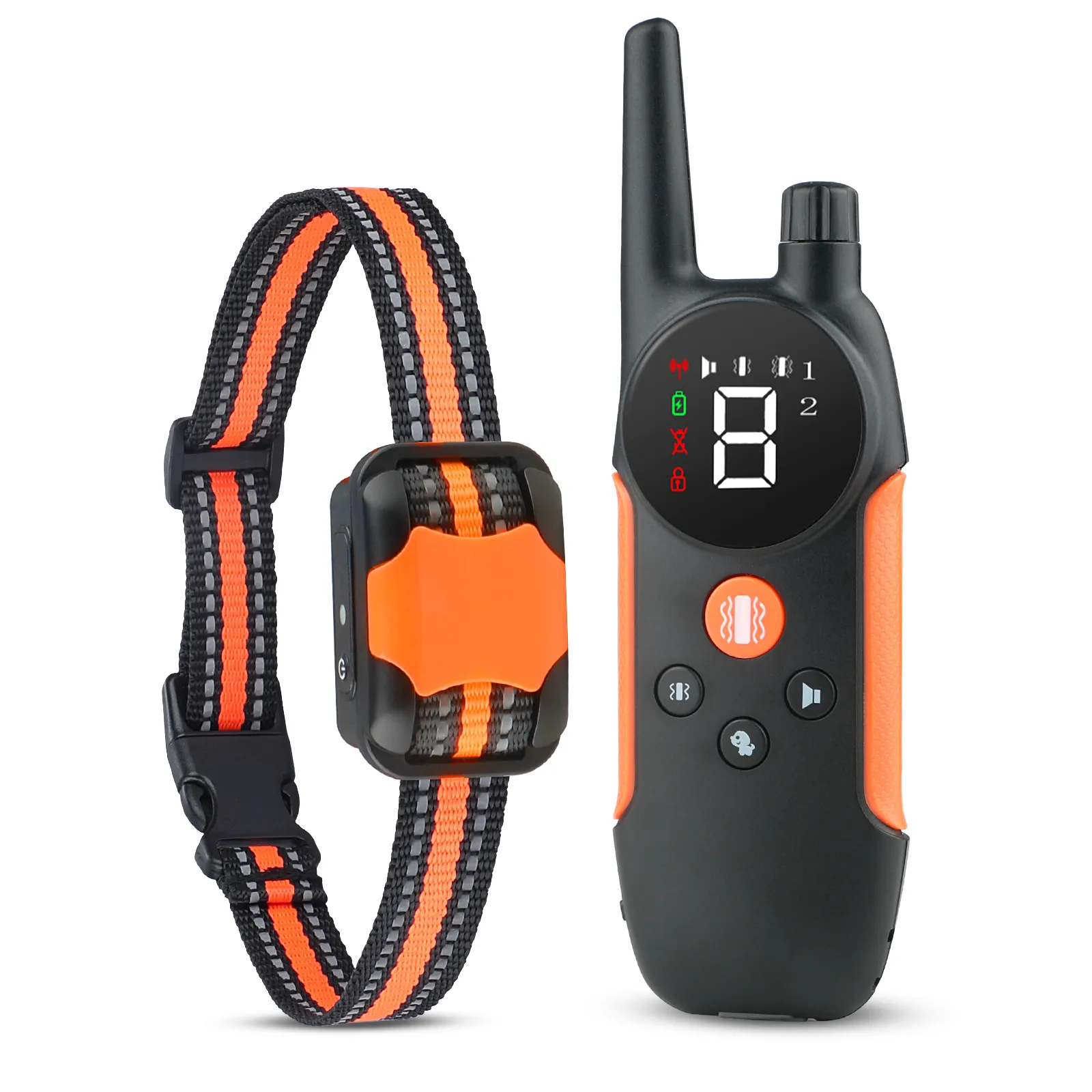 A mazon Hot Selling Waterproof Rain Multi-function Collar Remote Shock Vibrating Dog Training Collar with LCD Display