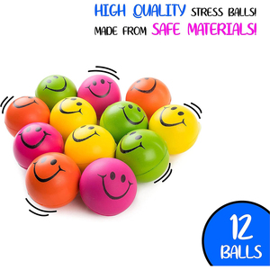 ลูกบอลบีบแก้เครียดรูปหน้ายิ้มสีสันสดใสสำหรับเด็กและผู้ใหญ่ - Product Image 4