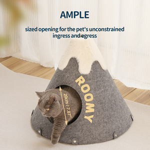 Hot Selling Hochwertige Haustier Filz Zeltbett Katzen haus Katzen höhle Katzen abnehmbar und wasch bar - Product Image 6