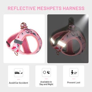 2025 Soft Custom Print Design Metal Medium Security Pet Dog Harness,<strong>Tik</strong> <strong>Tok</strong> Dog Harness <strong>Set</strong> for Dogs - Product Image 2