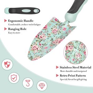 Custom <b>Garden</b> <b>Tools</b> <b>Set</b> Heavy Duty Floral Gardening <b>Tools</b> Kit with Non-Slip Rubber Handle Special Gardening Gifts - Product Image 3