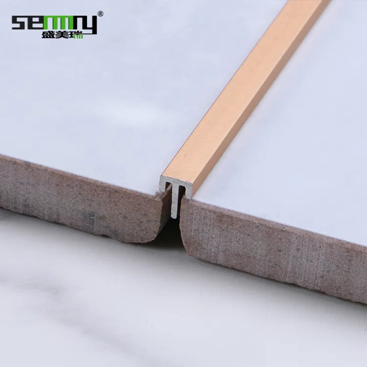 Hot Sale Customized Color Size Aluminum Alloy Accessories T Profile Tile Edge Trim t shape decorative profile