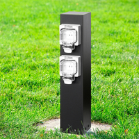 GuaiChong GC6S02000CH Prise de courant extérieure étanche à la poussière et à l'eau IP66 en acier inoxydable 20A/10A à 2 prises