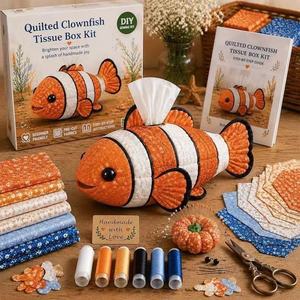 Boîte à mouchoirs et support en peluche animaux marins style chinois, best-seller transfrontalier, pour loisirs créatifs DIY - Product Image 4