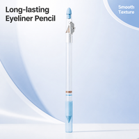 Eyeliner waterproof anti-bavures avec taille-crayon, formule longue tenue qui ne tache pas toute la journée, résiste à la transpiration et à l'humidité