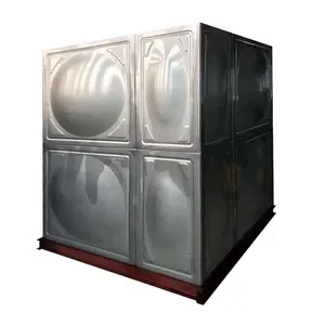 Large capacity thick insulation water tank 304 stainless steel square fire water tank