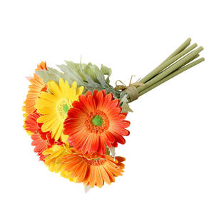 Flores Gerbera simuladas de estilo europeo, decoración del hogar, <span class=keywords><strong>Ramos</strong></span> pequeños de boda hechos de PU, decoración para bodas y eventos - Product Image 5