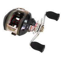 Carrete de Pesca Ultraligero 7.2:1 4BB para Pesca de Arrastre en Ríos y Agua Salada, Mano Derecha, Construcción Metálica, Sistema de Dos Velocidades