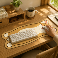 Tapis de souris en caoutchouc avec motif de chat mignon, grand tapis de bureau 700x300x4mm, pour jeux PC, utilisation au bureau
