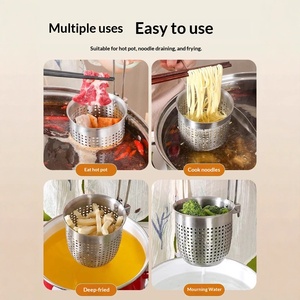 WELAND Écumoire pour fondue chinoise en acier inoxydable 304, réglable, pour faire bouillir du bœuf, des légumes, des vermicelles, des nouilles, détachable - Product Image 4