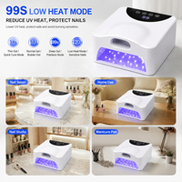 Lampe UV professionnelle pour ongles, 57+12 LED, construction métallique, portable, usage en salon, lumière de polymérisation 365nm, garantie 1 an, écran LED