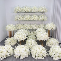 35 ans d'usine de fleurs artificielles à bas prix en gros boule de fleur de rose blanche en gros boule de fleur en mousse artificielle en gros
