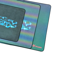 Grand tapis de souris en caoutchouc vierge imprimé arc-en-ciel imperméable à l'eau par sublimation tapis de souris revêtus de verre tapis de souris arc-en-ciel