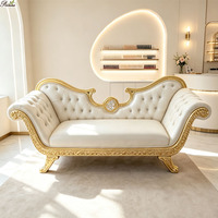 Canapé de réception blanc de luxe moderne, pour salon de beauté, 1 pièce