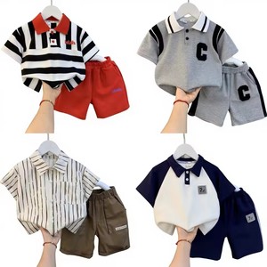 Ropa infantil de algodón, conjuntos de dos piezas, conjuntos de verano para niños y niñas, estilos variados, venta al por mayor. - Product Image 3