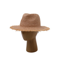 Chapeau Panama en paille de raphia pour femme, avec franges, pour l'été, la plage, la protection solaire, les vacances, les loisirs, les voyages en plein air