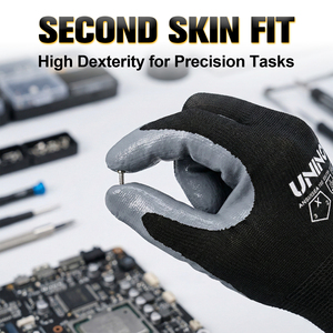 Nitril Pürüzsüz Güvenlik Eldivenleri 13G Naylon Oto Tamir Montaj Mekaniği Kaymaz Yağa Dayanıklı ABD Yerel Deposu 12 Çift - Product Image 5