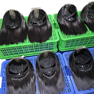 Extensiones de Cabello Liso Natural, Duraderas, 100% Cabello Remy Vietnamita Virgen con Cutícula Alineada, Pelucas de Encaje Suizo - Product Image 1
