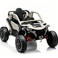 Buggy Eléctrico Infantil de Plástico ABS Estilo UTV, Todoterreno de Cuatro Ruedas con Batería Recargable, Go-Kart para Niños y Niñas de 1 a 8 Años