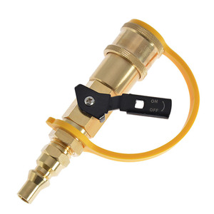 Copper Propane Conversion <b>Adapter</b> With Valve 1/4 In Gas Cylinder Connector Set - Product Image 2
