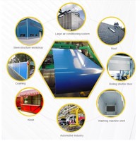 Bobine d'acier galvanisé prélaqué bleu PPGI en stock, livraison directe d'usine