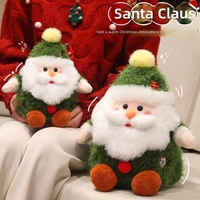 Peluche personnalisée OEM du Père Noël vert, fabricant en gros de jouets en peluche de Noël, poupée câline