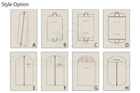 Housse de costume de mariage personnalisée en tissu non tissé blanc écologique avec fermeture éclair pliable